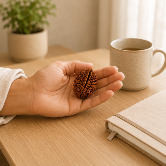 2 Mukhi Rudraksha lifestyle view showing style, scale and fit