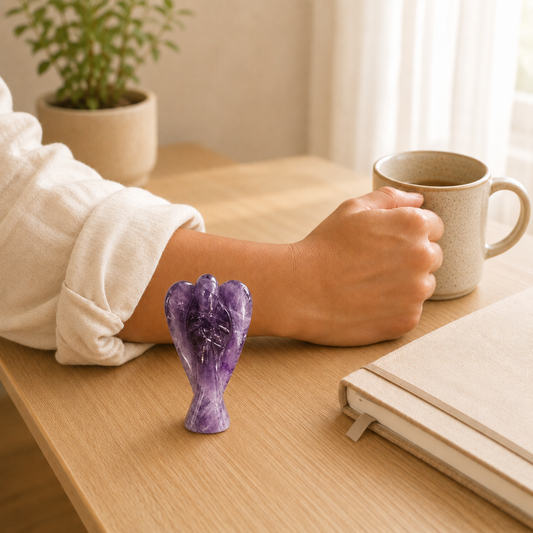 Amethyst Angel lifestyle view showing style, scale and fit