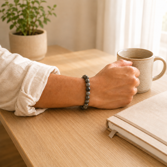 Cat Eye Bracelet worn on wrist showing bracelet style and fit