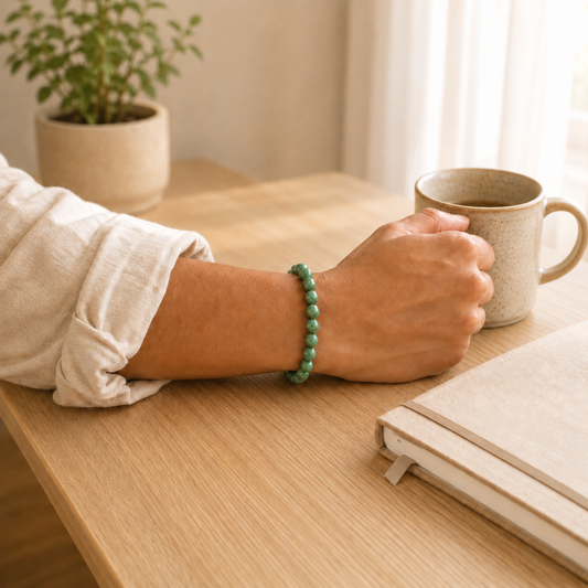 Turquoise Bracelet worn on wrist showing bracelet style and fit