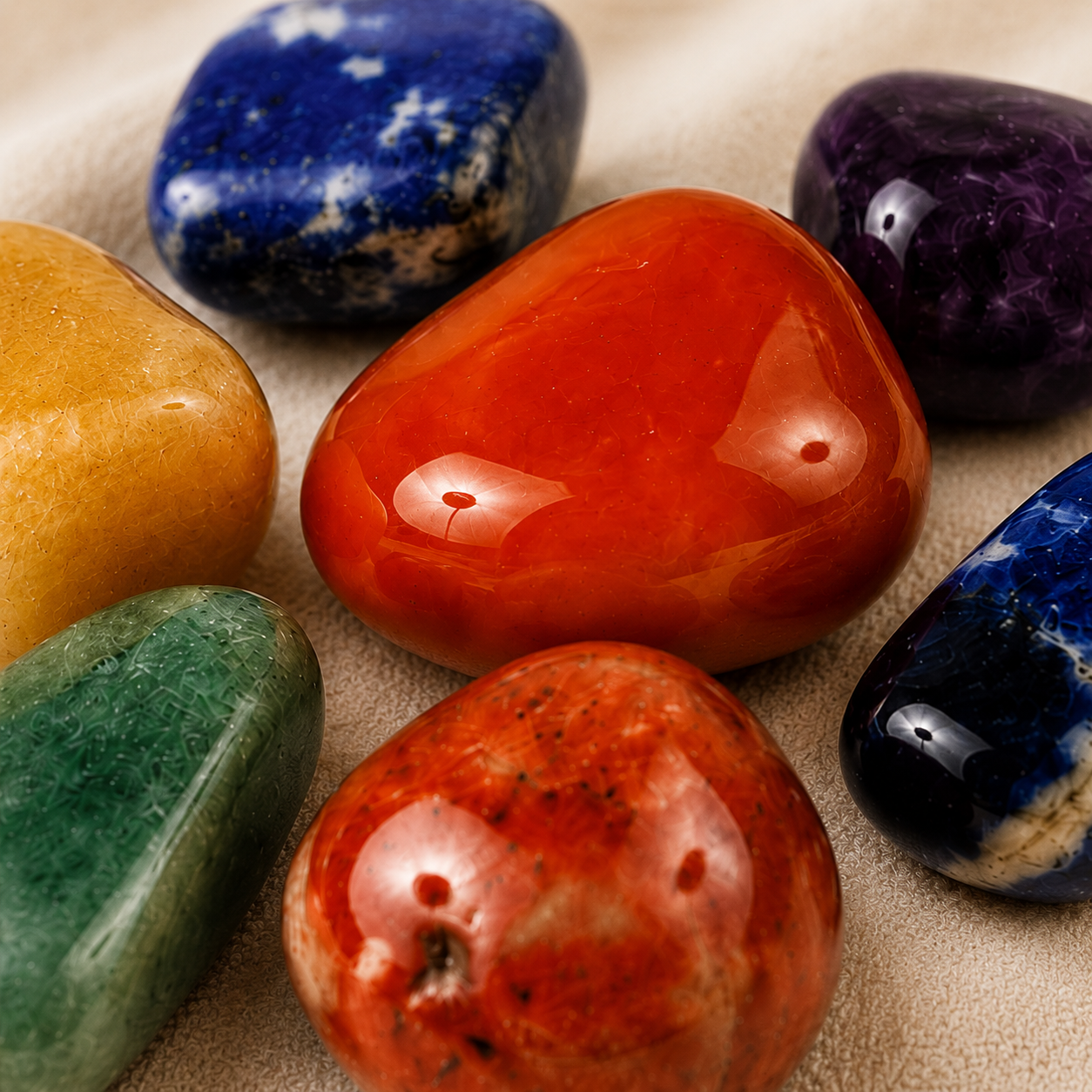 7 Chakra Tumbled Stone Set for Balance