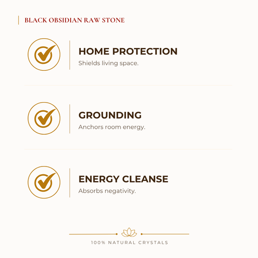 Natural Black Obsidian Raw Stone for Truth