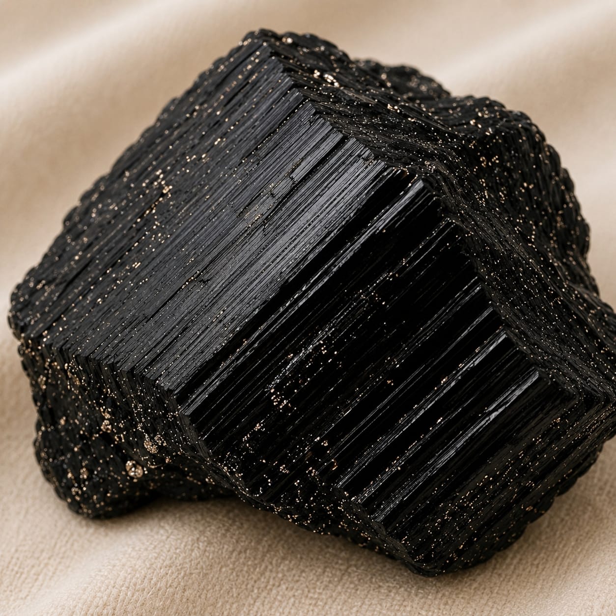 Natural Black Tourmaline Bead for Protection