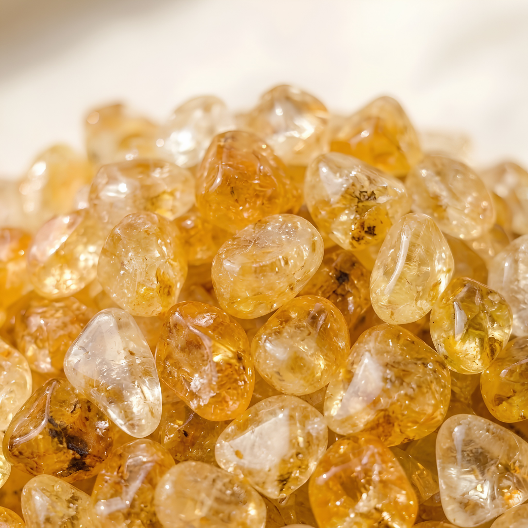 Natural Citrine Crystal Chips for Success