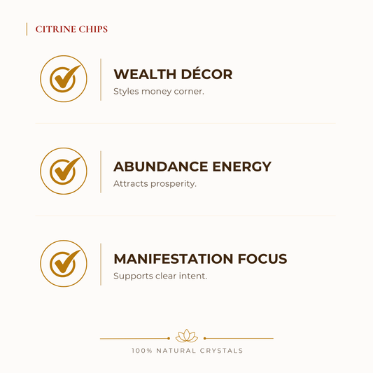 Natural Citrine Crystal Chips for Success