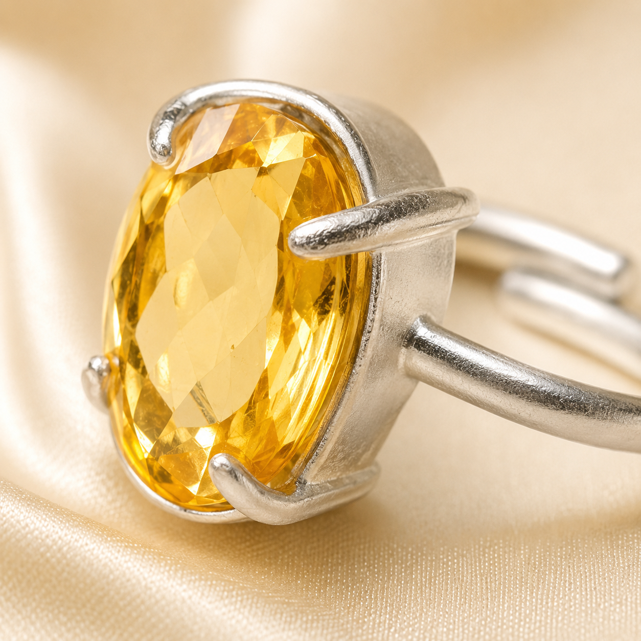 Natural Citrine Ring for Success
