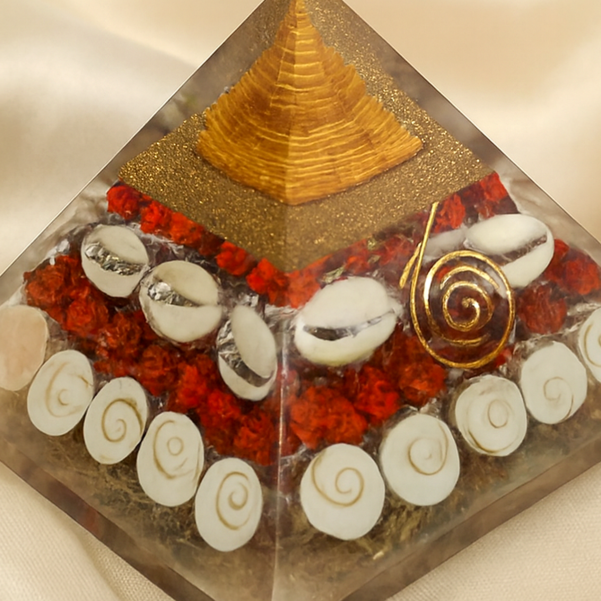 Natural Gomti Chakra Pyramid for Prosperity