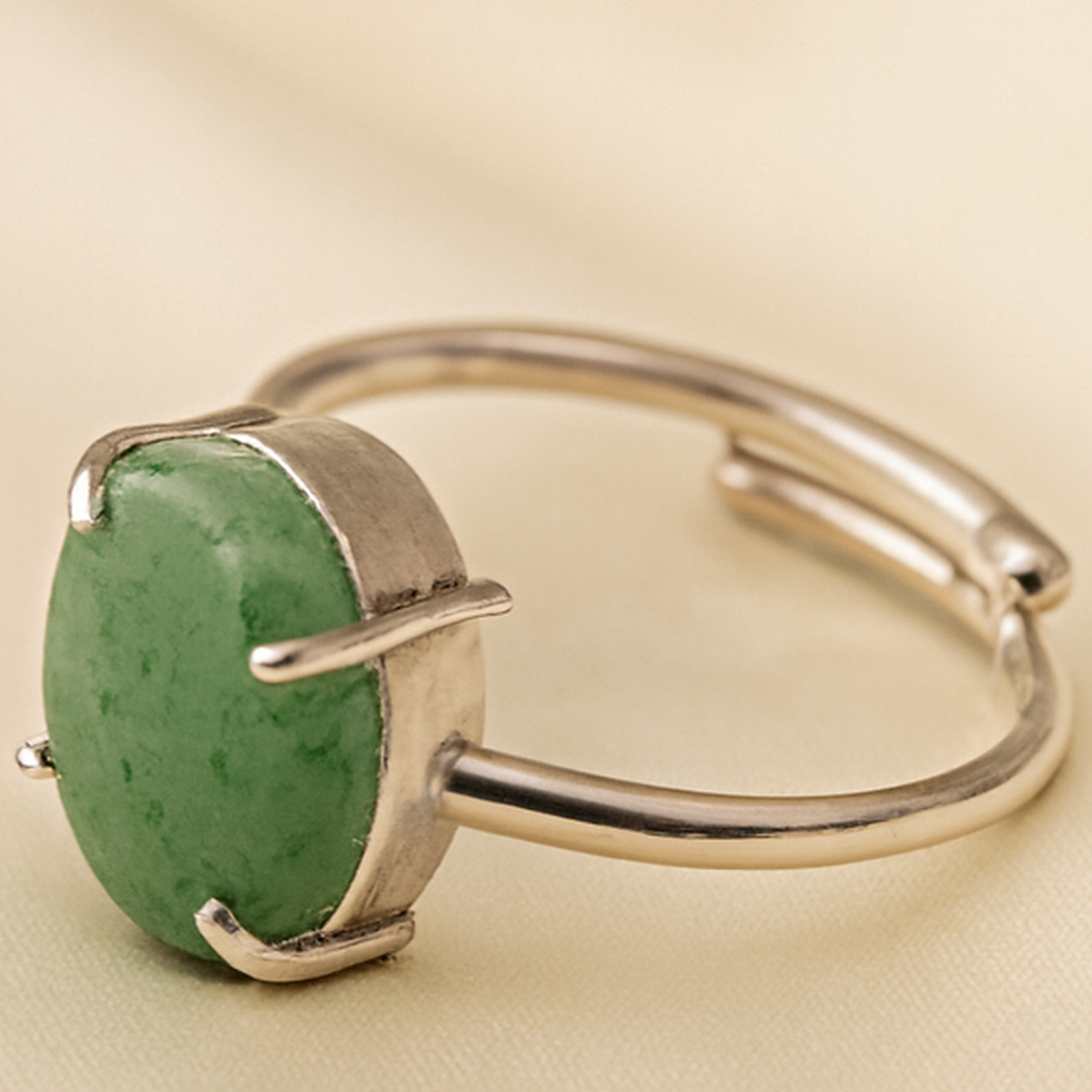 Natural Green Aventurine Ring for Growth