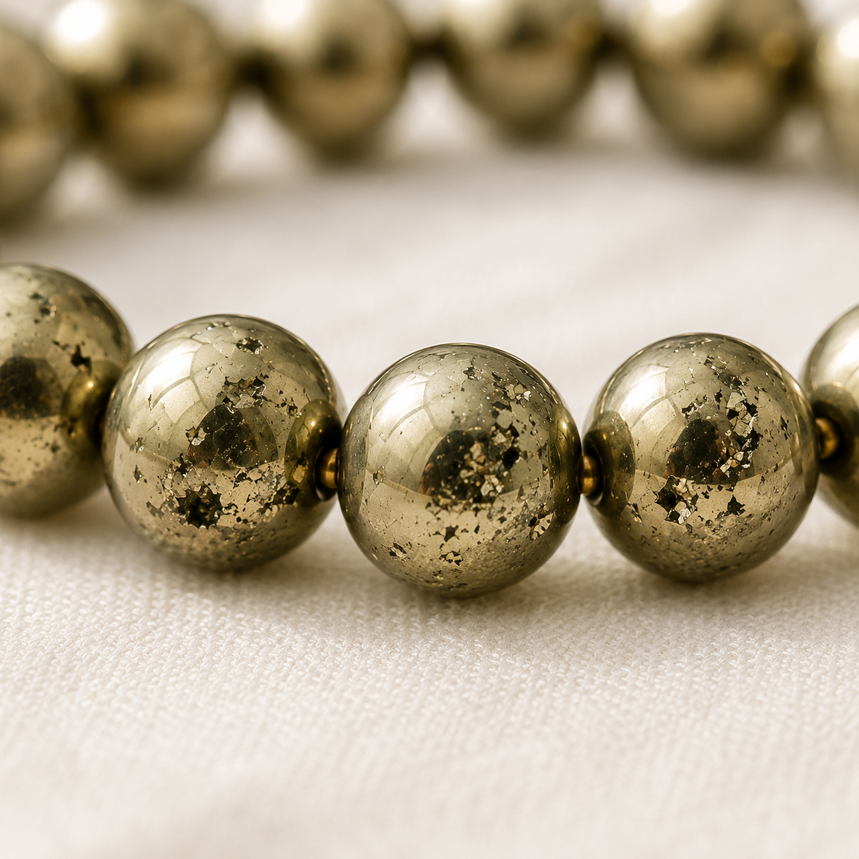 Natural Pyrite Bracelet Set — 2, 4 or 8 Pack