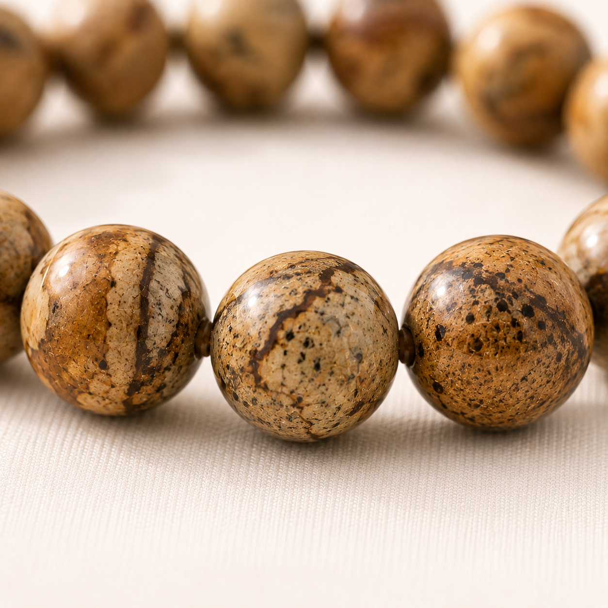 Natural Picture Jasper 8mm Bracelet for Perspective