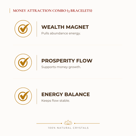 7 Chakra, Pyrite & Prosperity Crystal Bracelet Set for Energy Balance