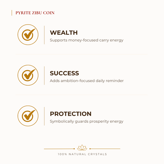 Natural Pyrite Zibu Coin for Abundance