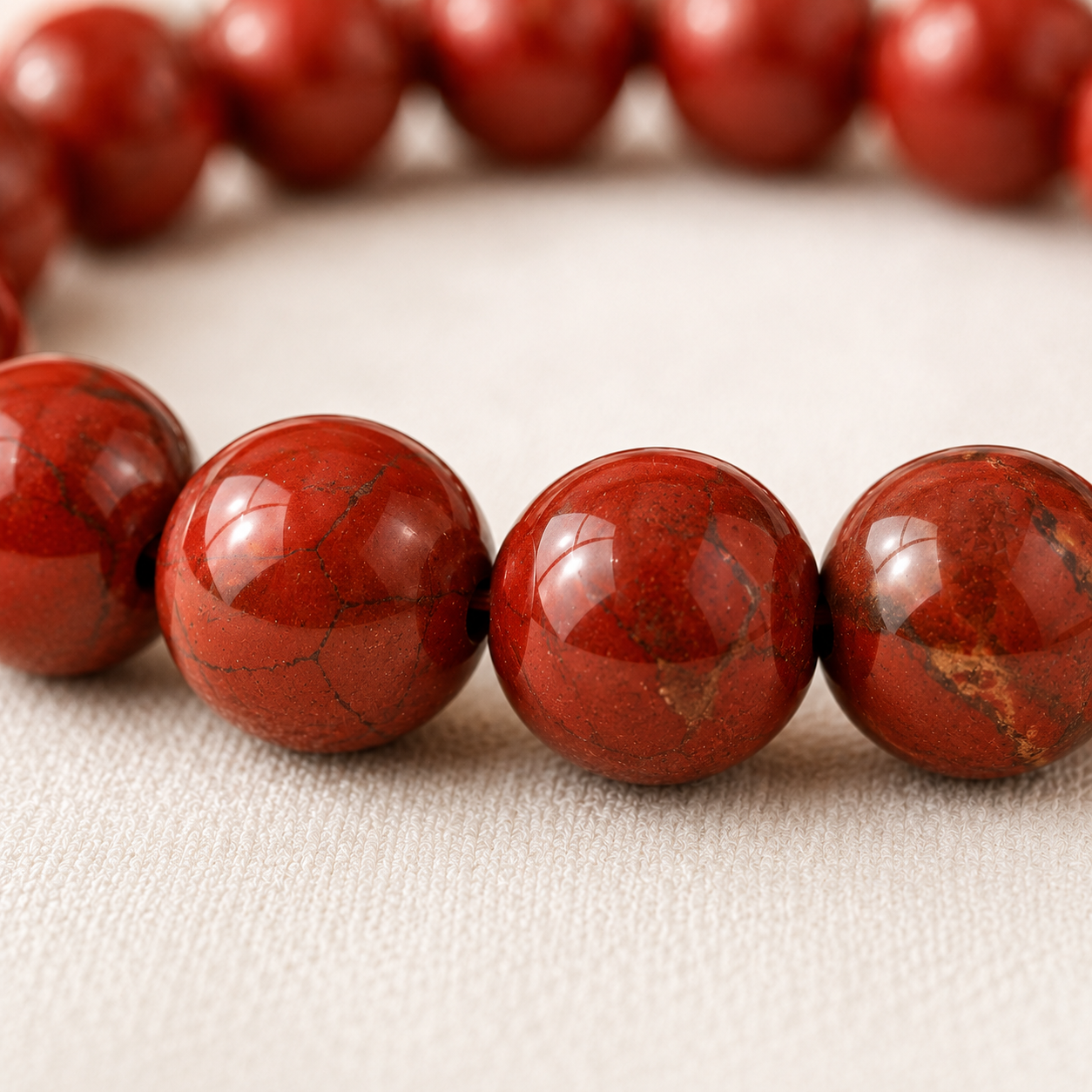 Natural Red Jasper 8mm Bracelet for Stamina