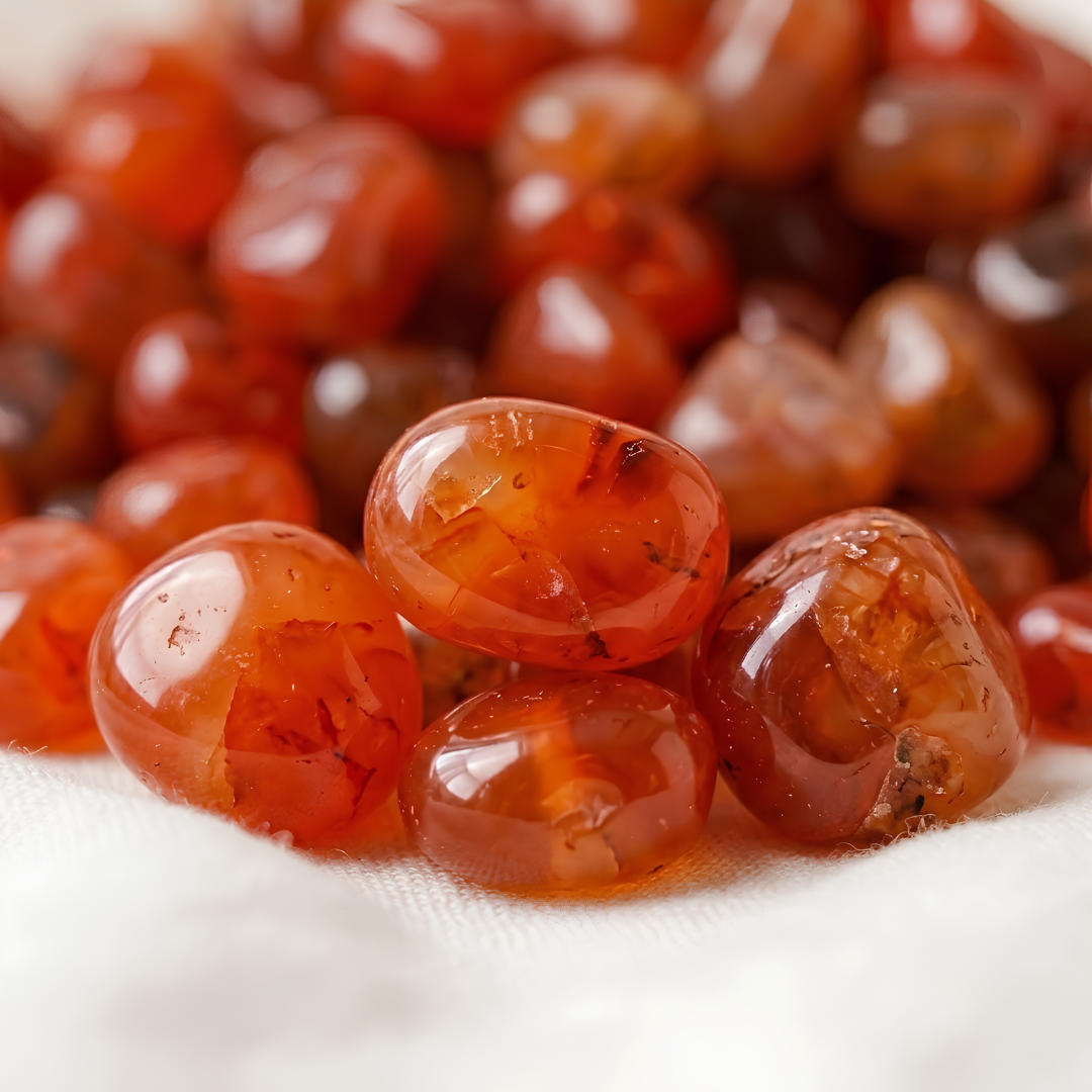 Natural Carnelian Crystal Chips for Motivation