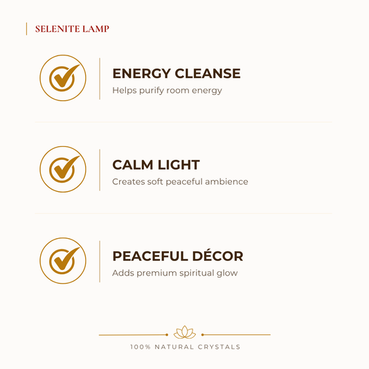 Natural Selenite Crystal Lamp for Serenity
