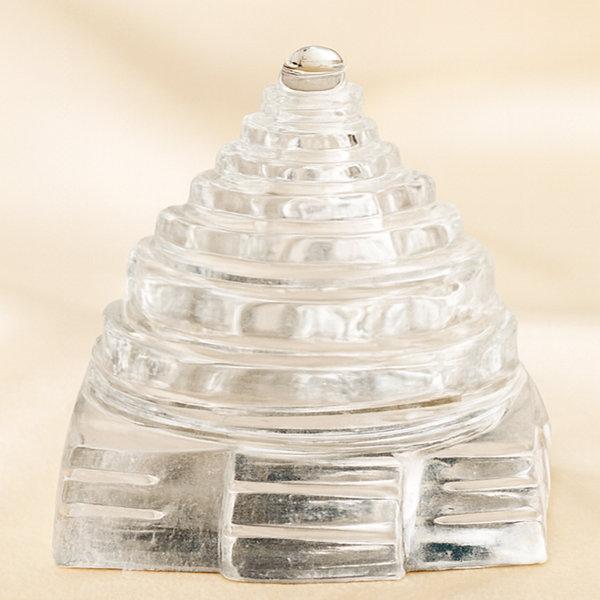 Natural Clear Quartz Sri Yantra Tortoise for Clarity