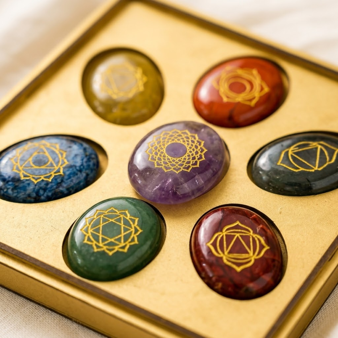 7 Chakra Zibu Reiki Coin Set for Alignment