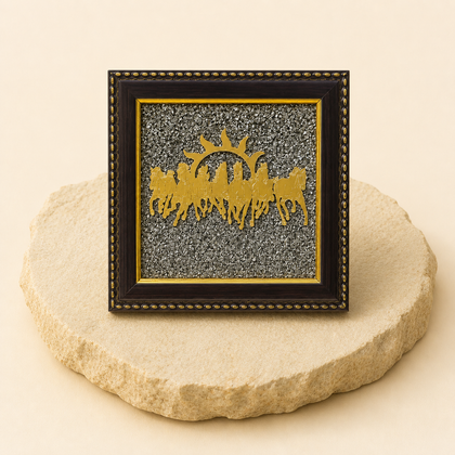 Pyrite 7 Horses Decorative Frame product view by Evashu Crystals