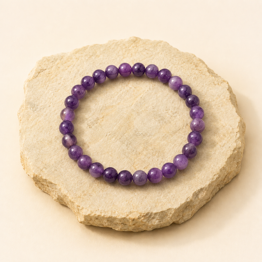 Amethyst Bracelet natural crystal bracelet product view by Evashu Crystals