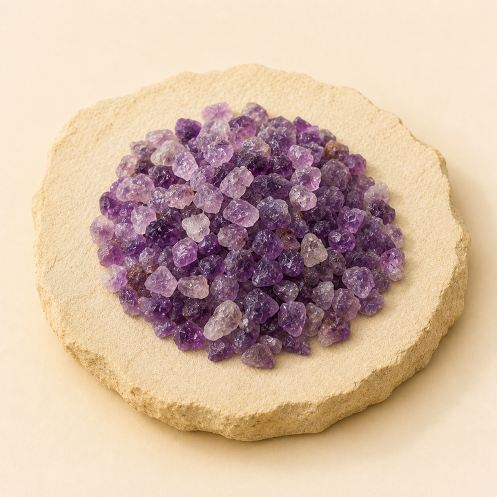 Amethyst Chips natural crystal product view by Evashu Crystals