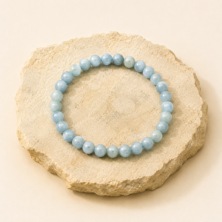 Aquamarine Bracelet natural crystal bracelet product view by Evashu Crystals
