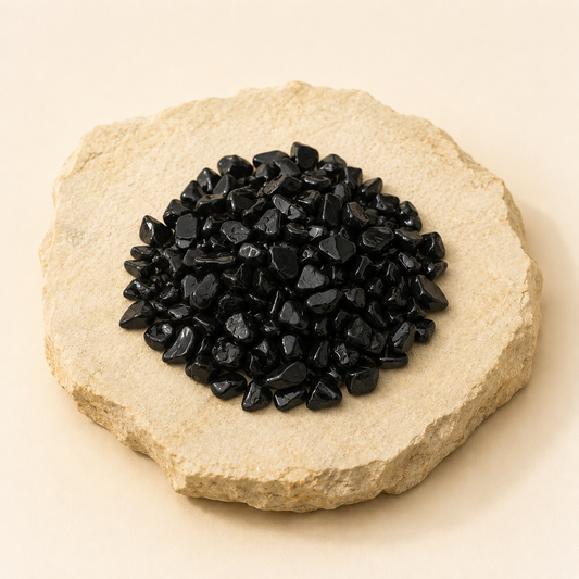 Black Obsidian Chips natural crystal product view by Evashu Crystals