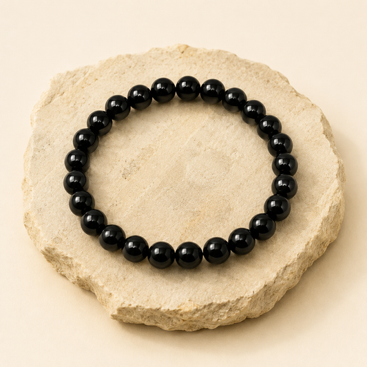 Black Onyx Bracelet natural crystal bracelet product view by Evashu Crystals