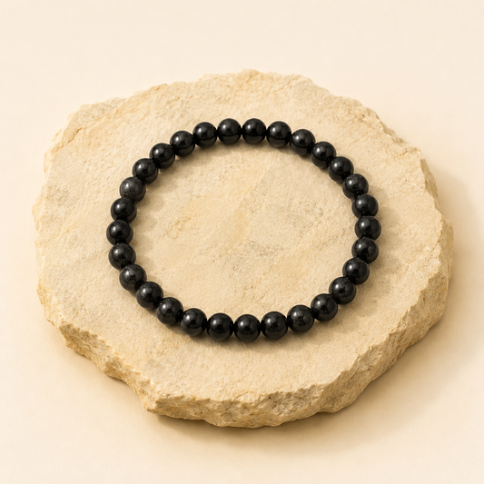 Black Tourmaline Bracelet natural crystal bracelet product view by Evashu Crystals