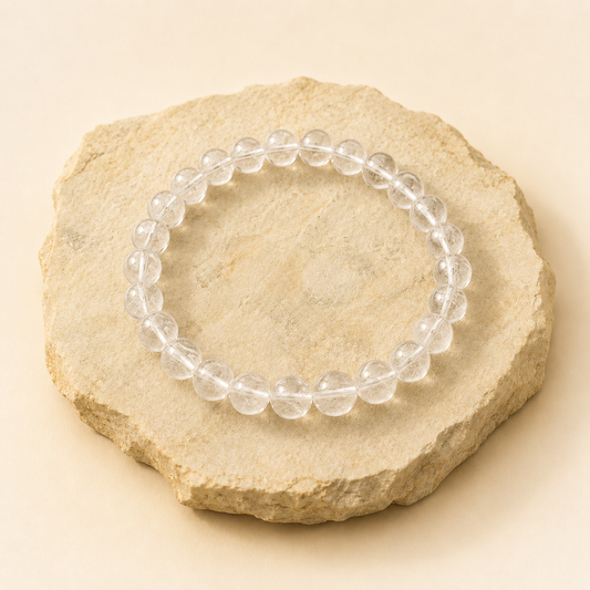 Clear Quartz Bracelet natural crystal bracelet product view by Evashu Crystals