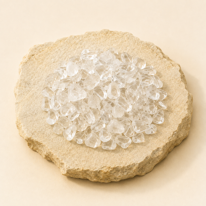 Clear Quartz Chips natural crystal product view by Evashu Crystals