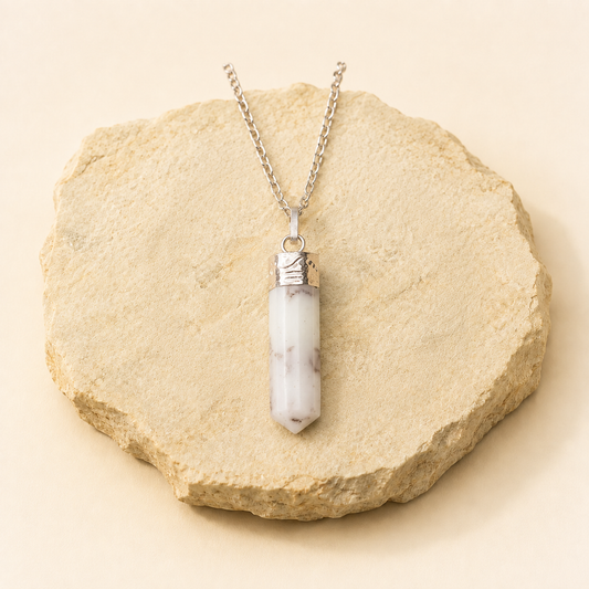 Dendrite Pencil Pendant natural crystal product view by Evashu Crystals