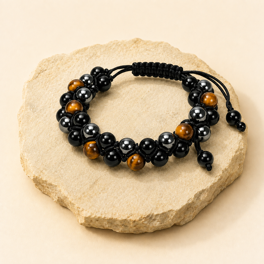 Dual Layer Triple Protection Bracelet natural crystal product view by Evashu Crystals