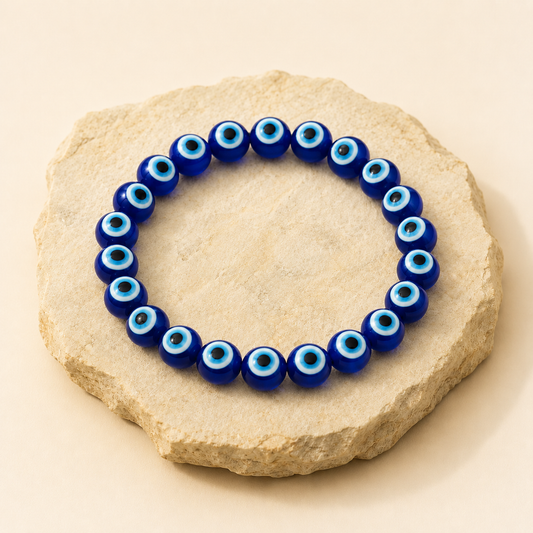 Evil Eye Bracelet natural crystal bracelet product view by Evashu Crystals