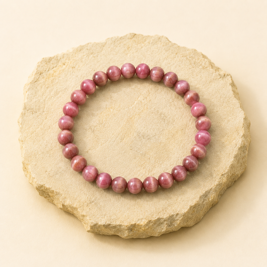 Pink Tiger Eye Bracelet natural crystal bracelet product view by Evashu Crystals