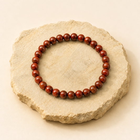 Red Jasper Bracelet natural crystal bracelet product view by Evashu Crystals