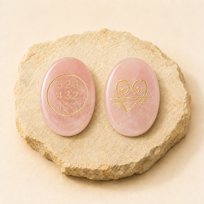 Rose Quartz Zibu Coin natural crystal product view by Evashu Crystals