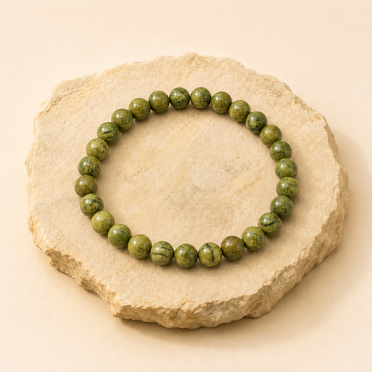 Serpentine Bracelet natural crystal bracelet product view by Evashu Crystals
