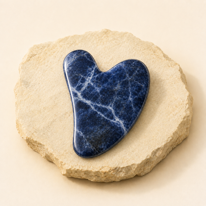 Sodalite Gua Sha natural crystal product view by Evashu Crystals