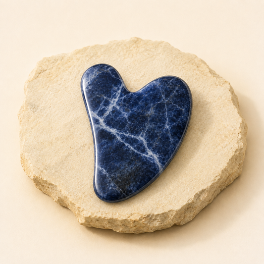 Sodalite Gua Sha natural crystal product view by Evashu Crystals