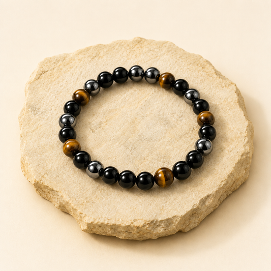 Triple Protection Bracelet natural crystal product view by Evashu Crystals