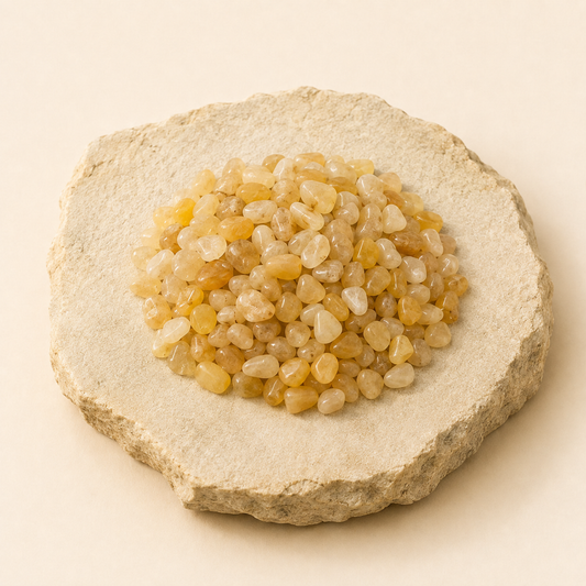 Yellow Aventurine Chips natural crystal product view by Evashu Crystals