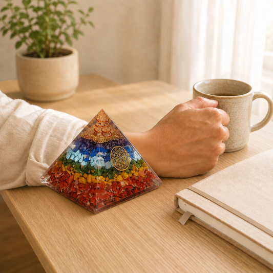 7 Chakra Pyramid lifestyle view showing style, scale and fit