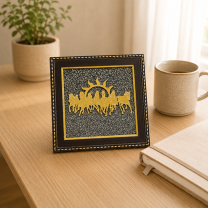 Pyrite 7 Horses Decorative Frame product information