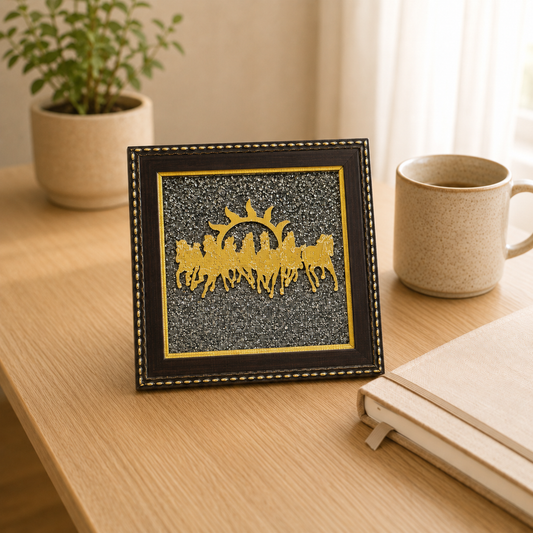 7 Horses Pyrite Frame lifestyle view showing style, scale and fit