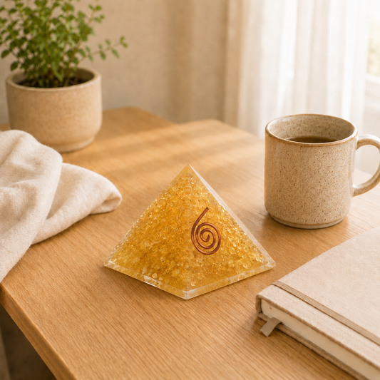Citrine Pyramid lifestyle view showing style, scale and fit