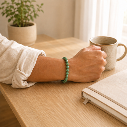 Turquoise Bracelet worn on wrist showing bracelet style and fit