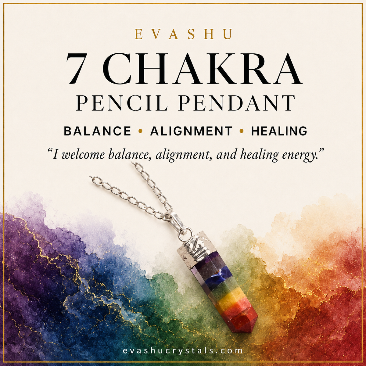 7 Chakra Pencil Pendant benefits benefits guide