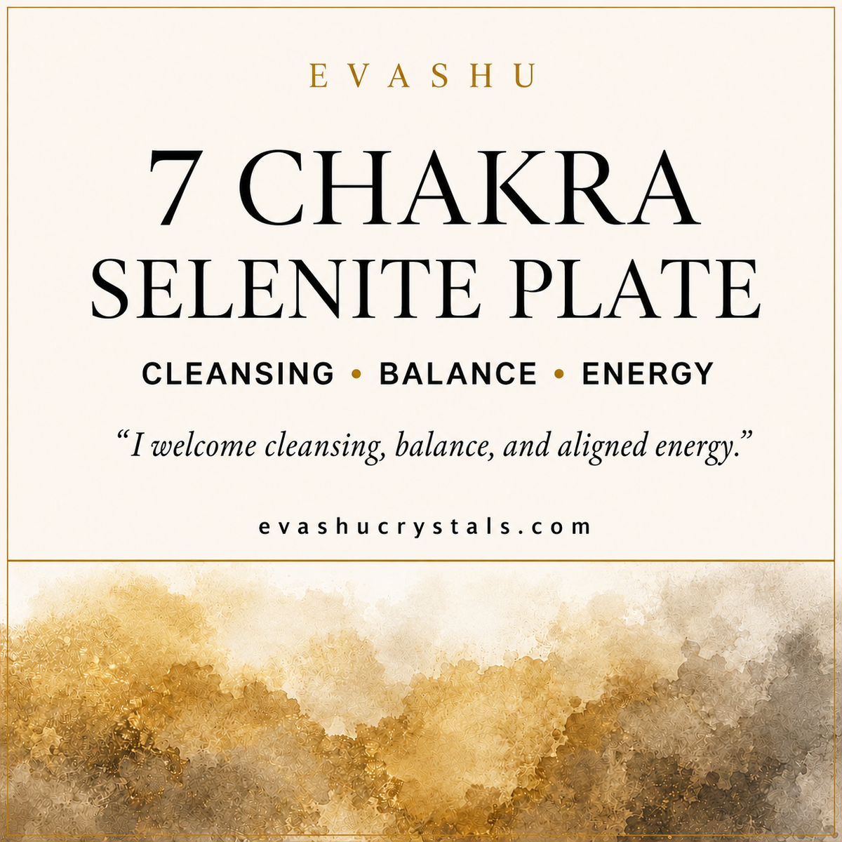 Selenite 7 Chakra Round Charging Plate product information