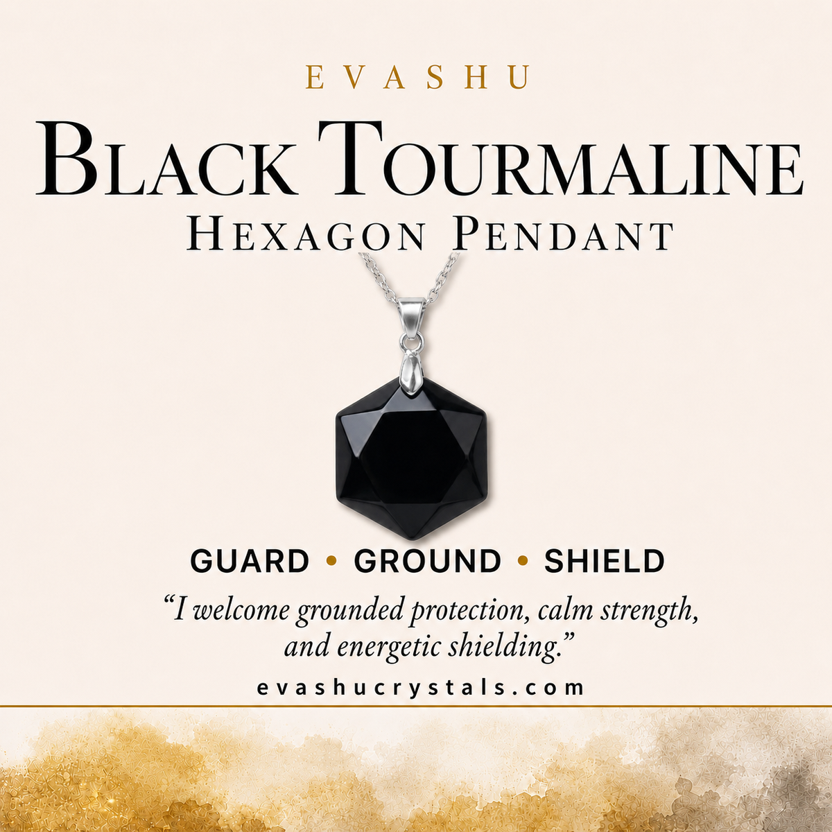 Black Tourmaline Hexagon Pendant benefits benefits guide