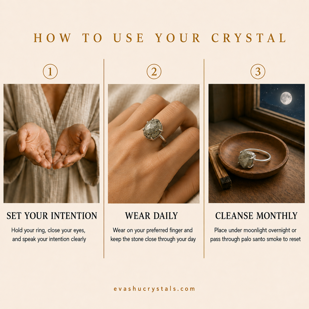 Pyrite Adjustable Ring product information